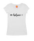 Believe arrow Christianity Womens Tshirts